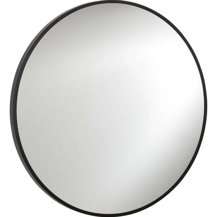 Kwantum Badkameraccessoires|Spiegels*Badkamerspiegel Ø80 Cm Zwart
