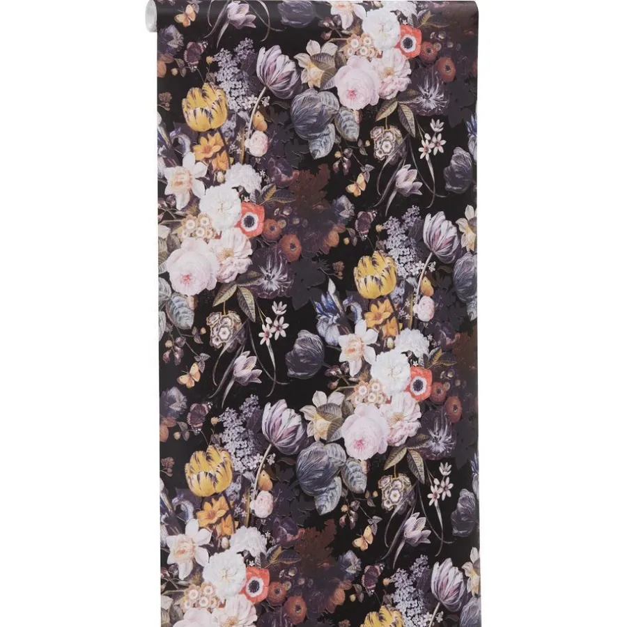 Kwantum Vliesbehang*Behang Beau Zwart