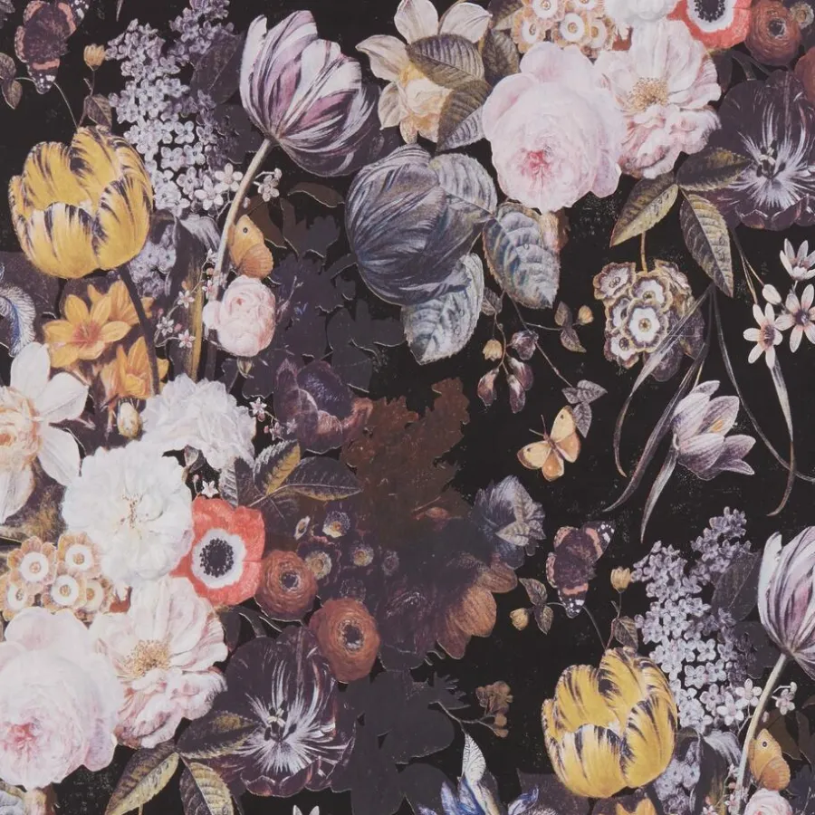 Kwantum Vliesbehang*Behang Beau Zwart