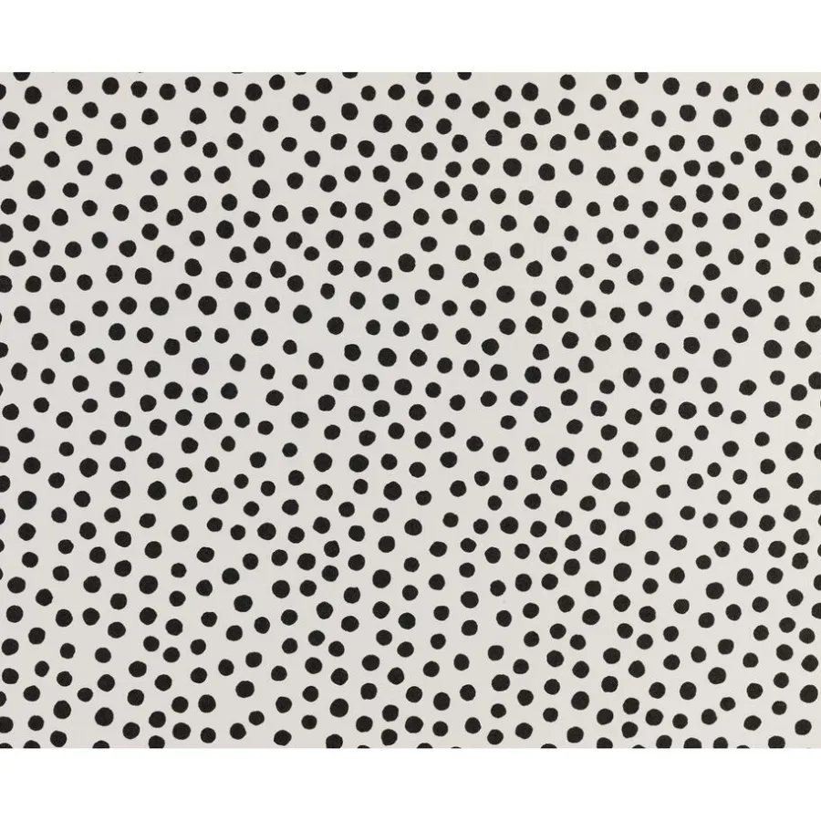 Kwantum Vliesbehang*Behang Polka Zwart Wit