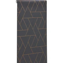 Kwantum Vliesbehang*Behang Ties Antraciet