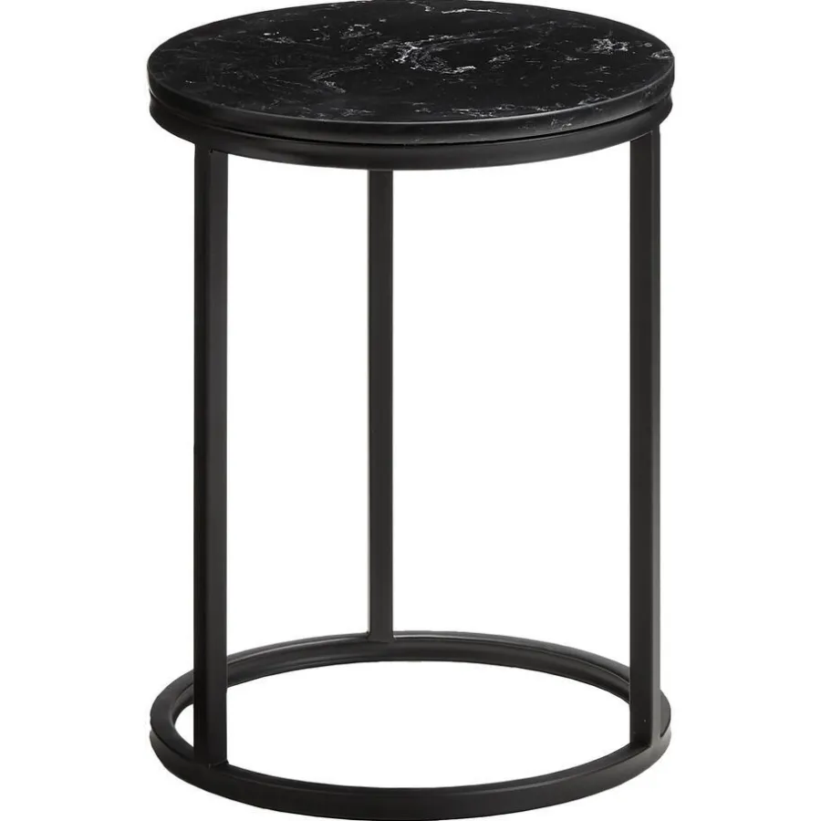 Kwantum Bijzettafels*Bijzettafel Marzio Zwart ø 34 Cm Ø034CM