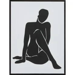 Kwantum Wanddecoratie*Canvas Woman Zwart