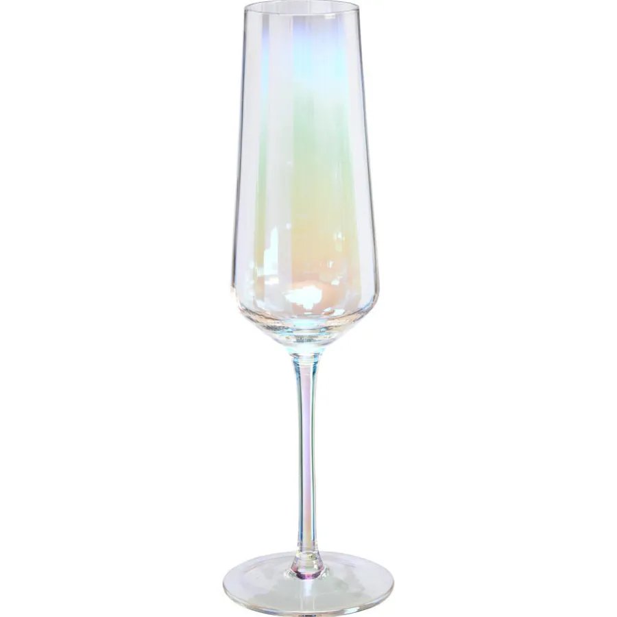 Kwantum Kerstservies*Champagneglas Ribbel Holo 300ml