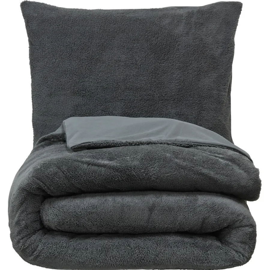 Kwantum Beddengoed*Dekbedovertrek Teddy Antraciet 140x220 Cm 140X220CM