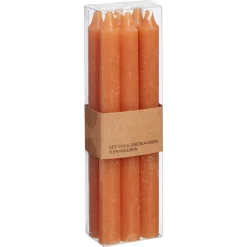 Kwantum Kaarsen & Theelichten|Kaarsen & Theelichten*Dinerkaars oranje 6 Stuks Zalm