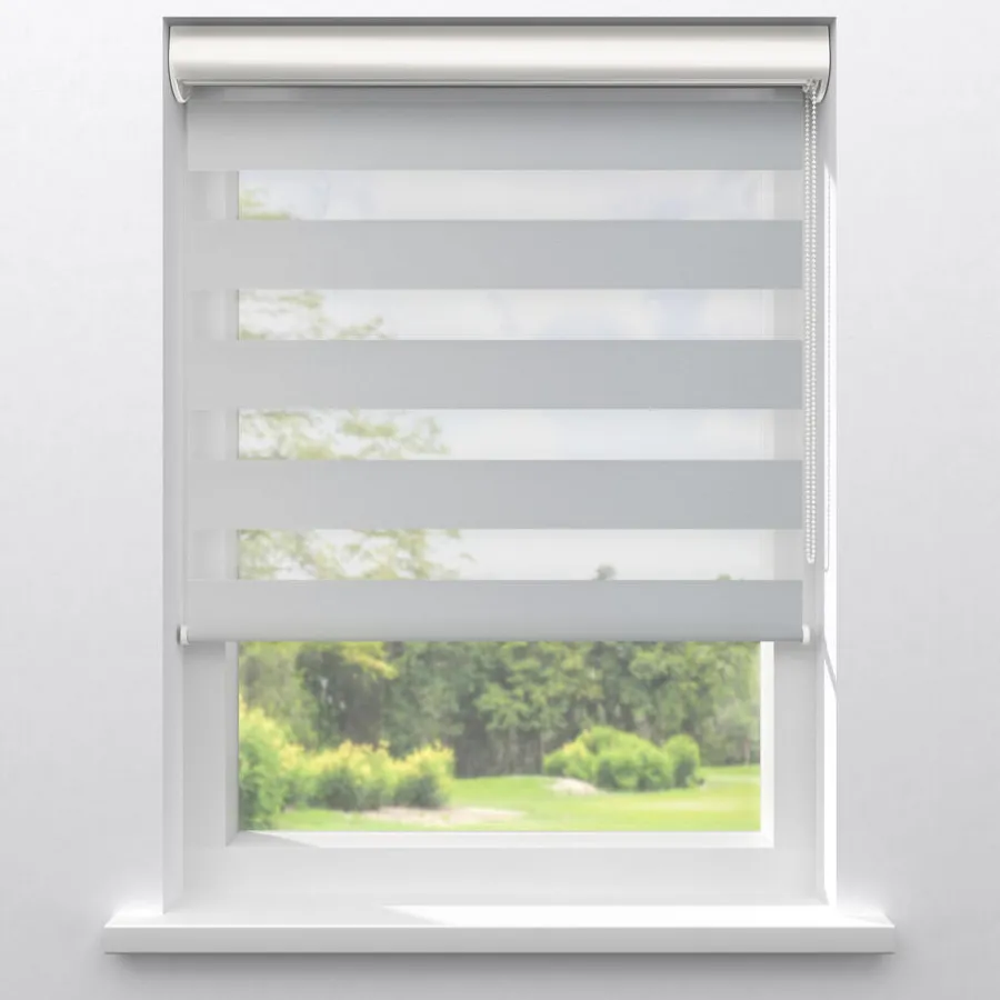 Kwantum Duo-Rolgordijnen*Duo Rolgordijn Mace Grijs LichtGrijs