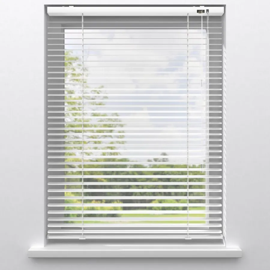 Kwantum Aluminium Jaloezieën|Houten Jaloezieën*Fenstr Aluminium Jaloezie Dane 25mm Wit