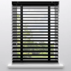 Kwantum Jaloezieën|Aluminium Jaloezieën*Fenstr Aluminium Jaloezie Mels Mat 50mm Zwart