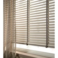 Kwantum Houten Jaloezieën|Jaloezieën*Fenstr Bamboe Jaloezie Wessel Off White 50mm Offwhite