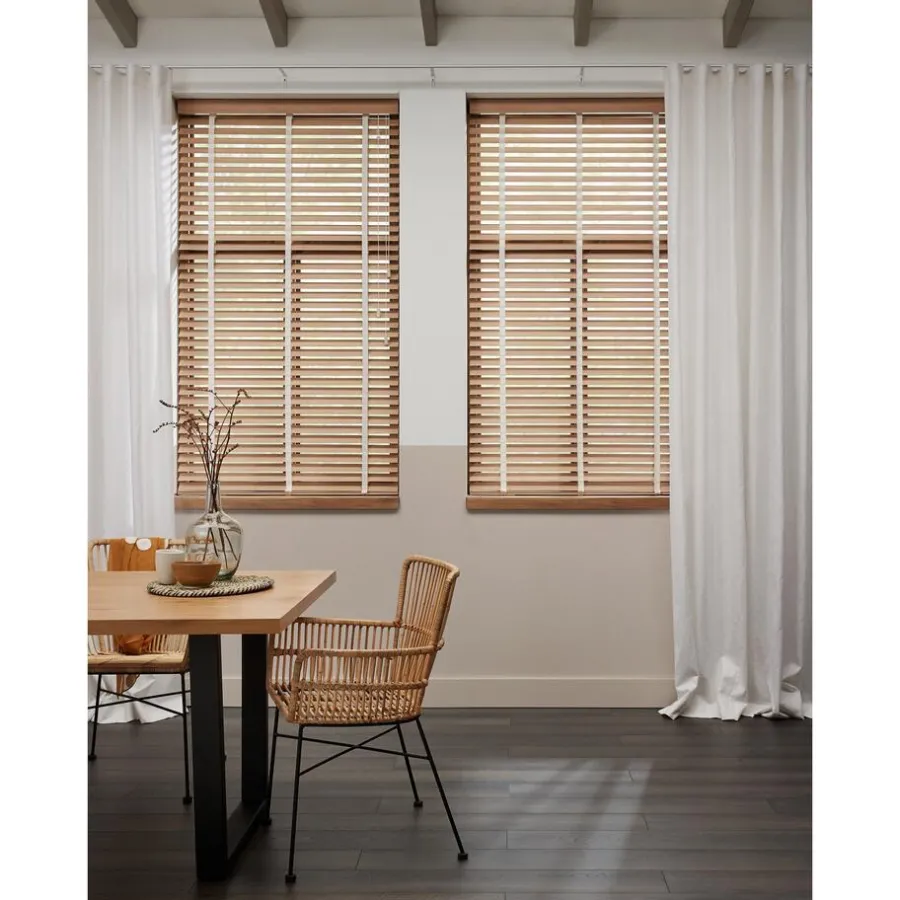 Kwantum Jaloezieën*Fenstr Bamboe Jaloezie Wietze Beige 50mm Naturel