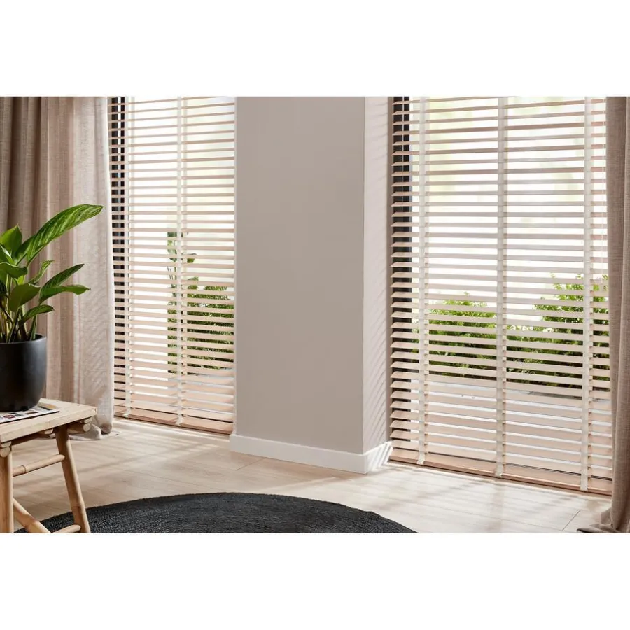 Kwantum Jaloezieën*Fenstr Bamboe Jaloezie Wietze Beige 50mm Naturel