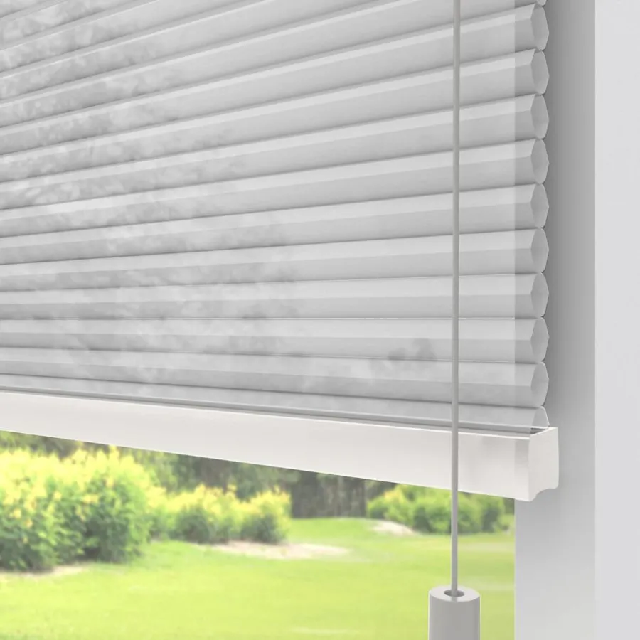 Kwantum Plisségordijnen*Fenstr Dubbel Plissé Elena Lichtdoorlatend Wit