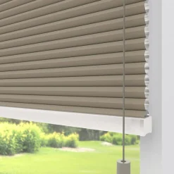 Kwantum Plisségordijnen|Isolerende Gordijnen*Fenstr Dubbel Plissé Elsa Verduisterend Taupe