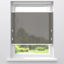 Kwantum Plisségordijnen*Fenstr Dubbel Plisségordijn Maud Donkerbruin Transparant Dr.Bruin