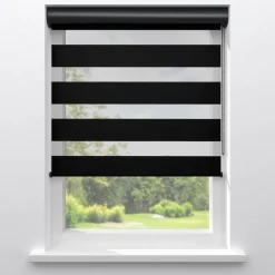 Kwantum Duo-Rolgordijnen*Fenstr Duo Rolgordijn Mace Zwart