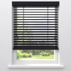 Kwantum Houten Jaloezieën|Jaloezieën*Fenstr Houten Jaloezie Theun 65mm Zwart