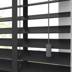 Kwantum Houten Jaloezieën|Jaloezieën*Fenstr Houten Jaloezie Wout 50mm Zwart