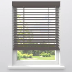 Kwantum Houten Jaloezieën|Jaloezieën*Fenstr Houten Jaloezie Wout 50mm Taupe