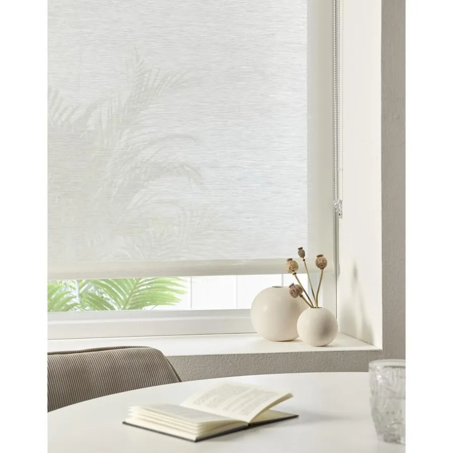 Kwantum Rolgordijnen*Fenstr Rolgordijn Fleur Wit Transparant