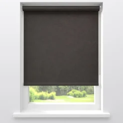 Kwantum Rolgordijnen*Fenstr Rolgordijn Gus Velours Verduisterend Bruin