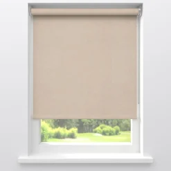 Kwantum Rolgordijnen*Fenstr Rolgordijn Gus Velours Deels Verduisterend Zand