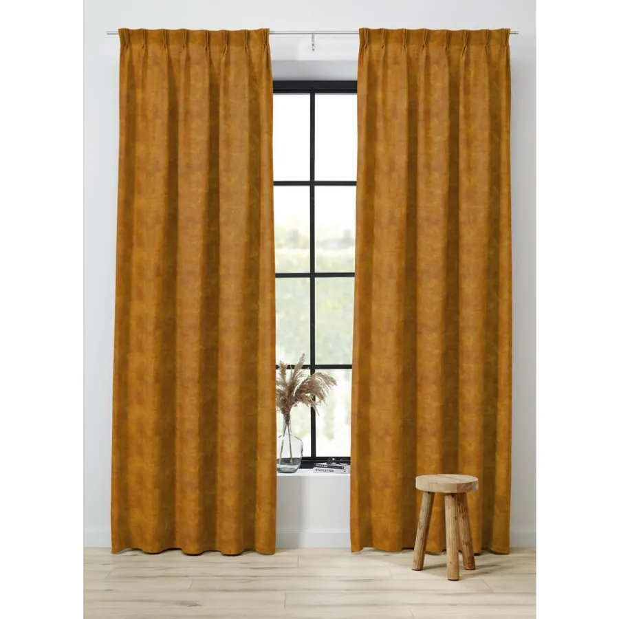 Kwantum Vouwgordijnen|Isolerende Gordijnen*Gordijn Rosy Oker