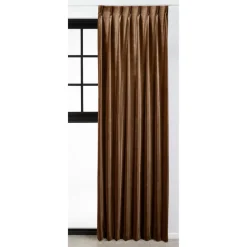 Kwantum Vouwgordijnen|Gordijnen*Gordijn Velours Juliet Bruin