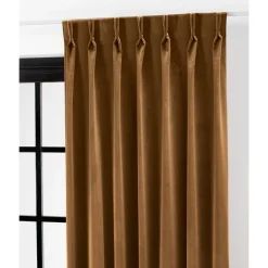 Kwantum Vouwgordijnen|Gordijnen*Gordijn Velours Romeo Honing