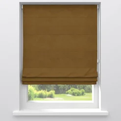 Kwantum Vouwgordijnen|Gordijnen*Gordijn Velours Romeo Honing