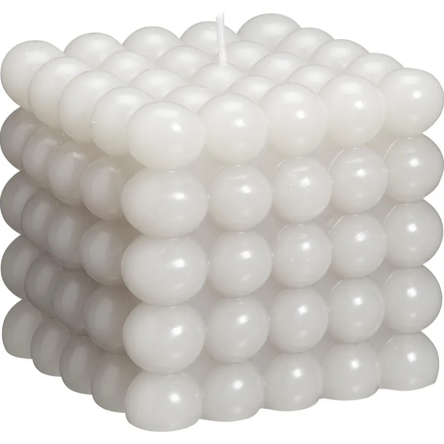 Kwantum Kaarsen & Theelichten|Kaarsen & Theelichten*Kaars Cube Grijs