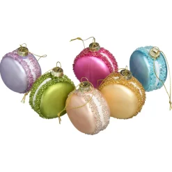 Kwantum Kerstballen & Kerstornamenten*Kerstballen Macaron Multicolor - 6 Stuks