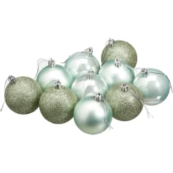 Kwantum Kerstballen & Kerstornamenten*Kerstballen Salie - 10 Stuks Groen