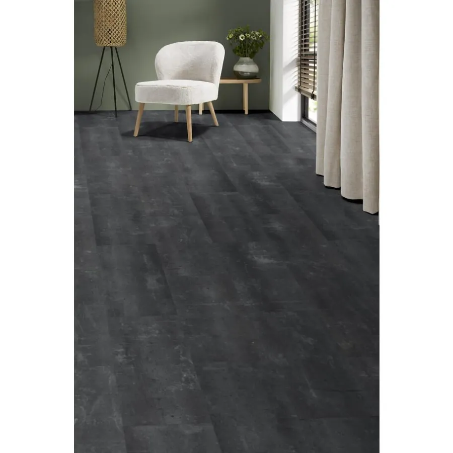 Kwantum Tegellook Pvc Vloeren|Klik Pvc-Vloeren*Klik PVC Mabel Antraciet Tegel Je berekent hoeveel meters je nodig hebt door lengte en breedte in te vullen