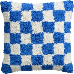 Kwantum Sierkussens*Kussen Check 45x45 Cm Blauw