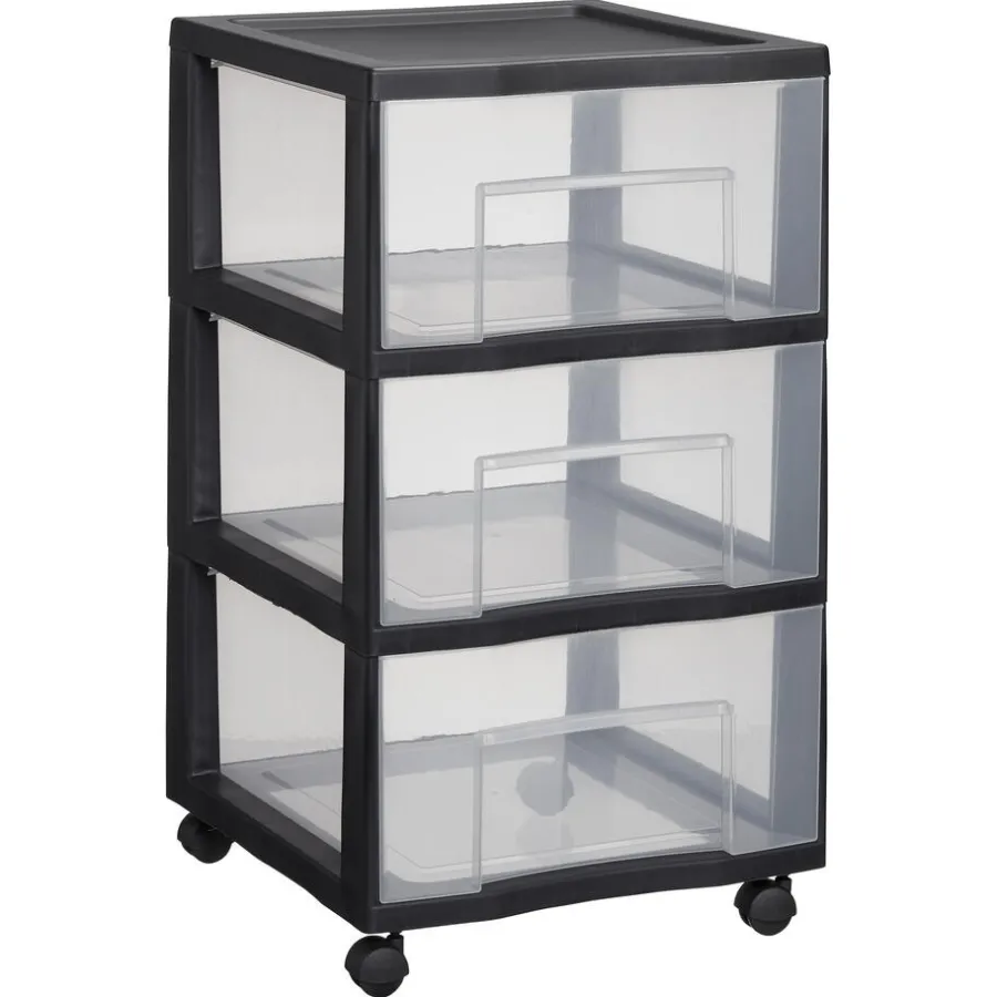 Kwantum Opbergboxen & Lades*Ladekast Op Wielen Zwart XL