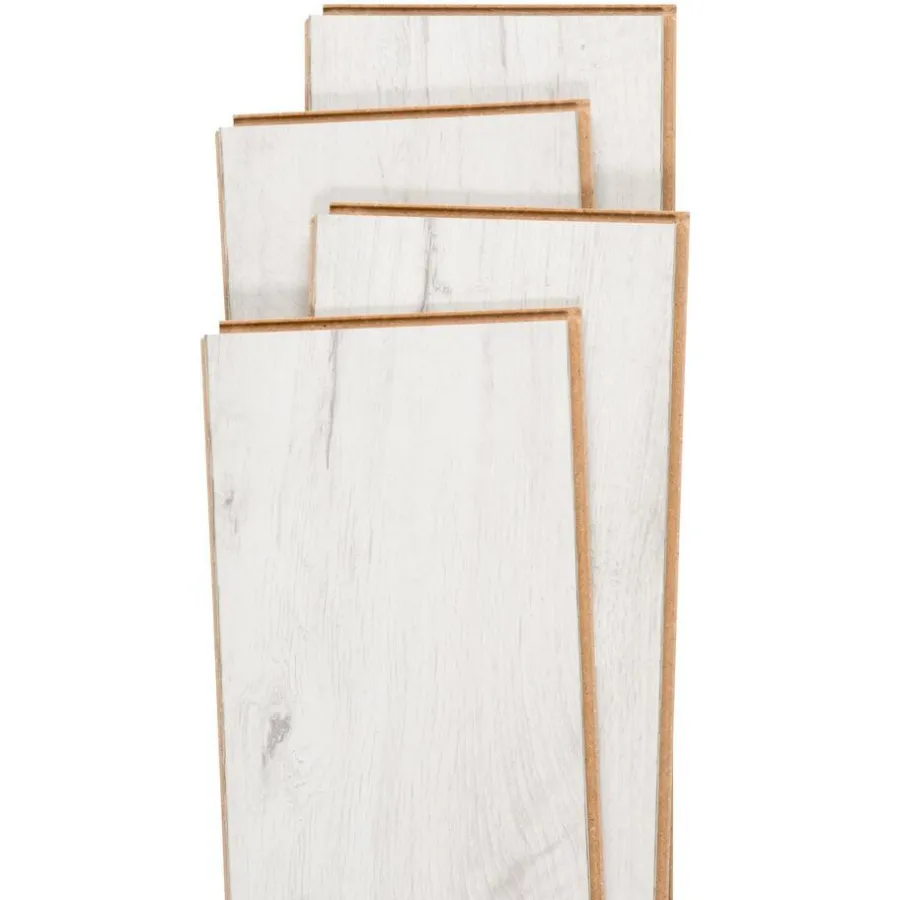 Kwantum Houtlook Laminaat|Tegellook Laminaat*Laminaat New Woodlyn Licht Eiken Je berekent hoeveel meters je nodig hebt door lengte en breedte in te vullen