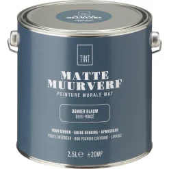 Kwantum Muurverf*Muurverf Mat Donker Blauw 2.5 L 2.5L