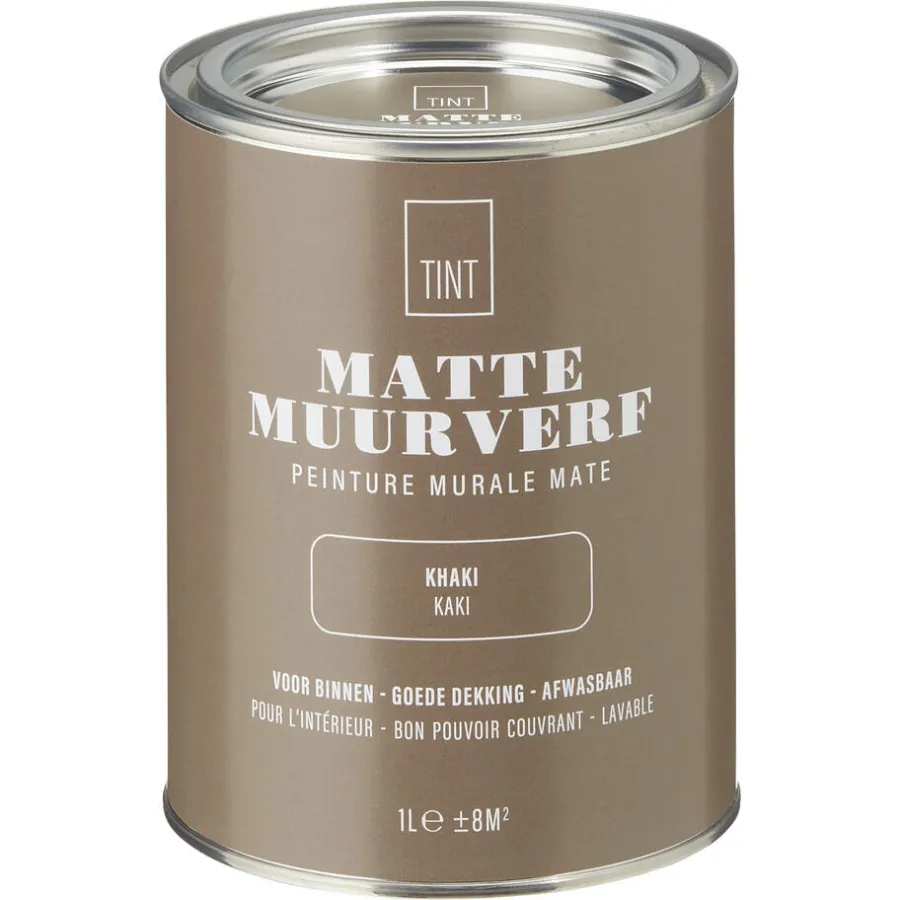 Kwantum Muurverf*Muurverf Mat Khaki 1 L 1L