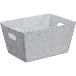 Kwantum Decoratieve Opbergdozen|Manden*Opbergmand Vilt Grijs 39x29x20cm Antraciet