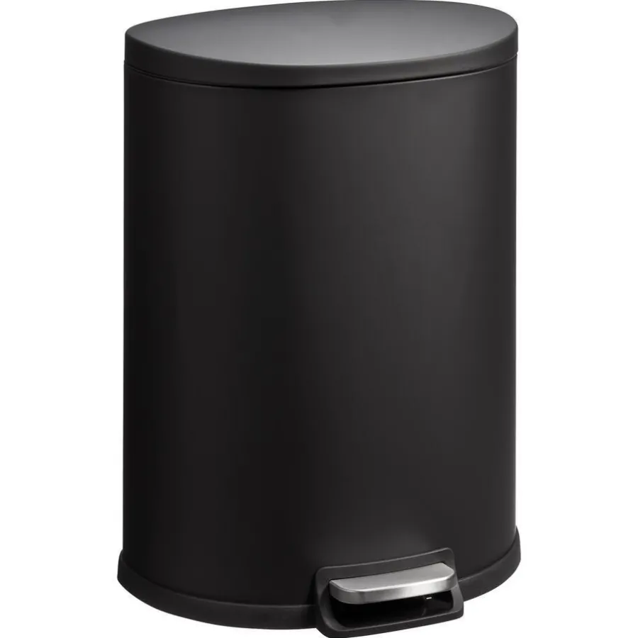 Kwantum Afvalbakken*Pedaalemmer Flatback 50 Liter Zwart