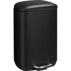 Kwantum Afvalbakken|Badkameraccessoires*Pedaalemmer Lux 5 Liter Zwart
