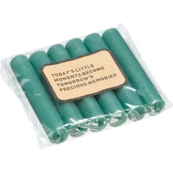 Kwantum Kaarsen & Theelichten|Kaarsen & Theelichten*S/6 Dinerkaars Donker Groen