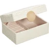 Kwantum Decoratieve Opbergdozen*Sieradendoos Bouclé Off-White
