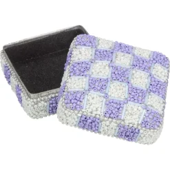 Kwantum Decoratieve Opbergdozen*Sieradendoosje Blocked Lila