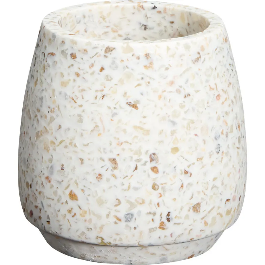 Kwantum Badkameraccessoires*Tandenborstelhouder Terazzo Off-White