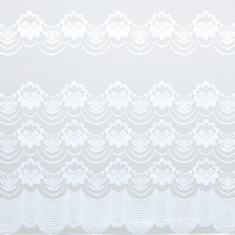 Kwantum Vouwgordijnen|Vitrages*Vitrage Silvia Wit - 180 Cm 180CM