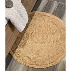 Kwantum Vloerkleden|Buitenkleden*Vloerkleed Solis Naturel - Ø 100 Cm