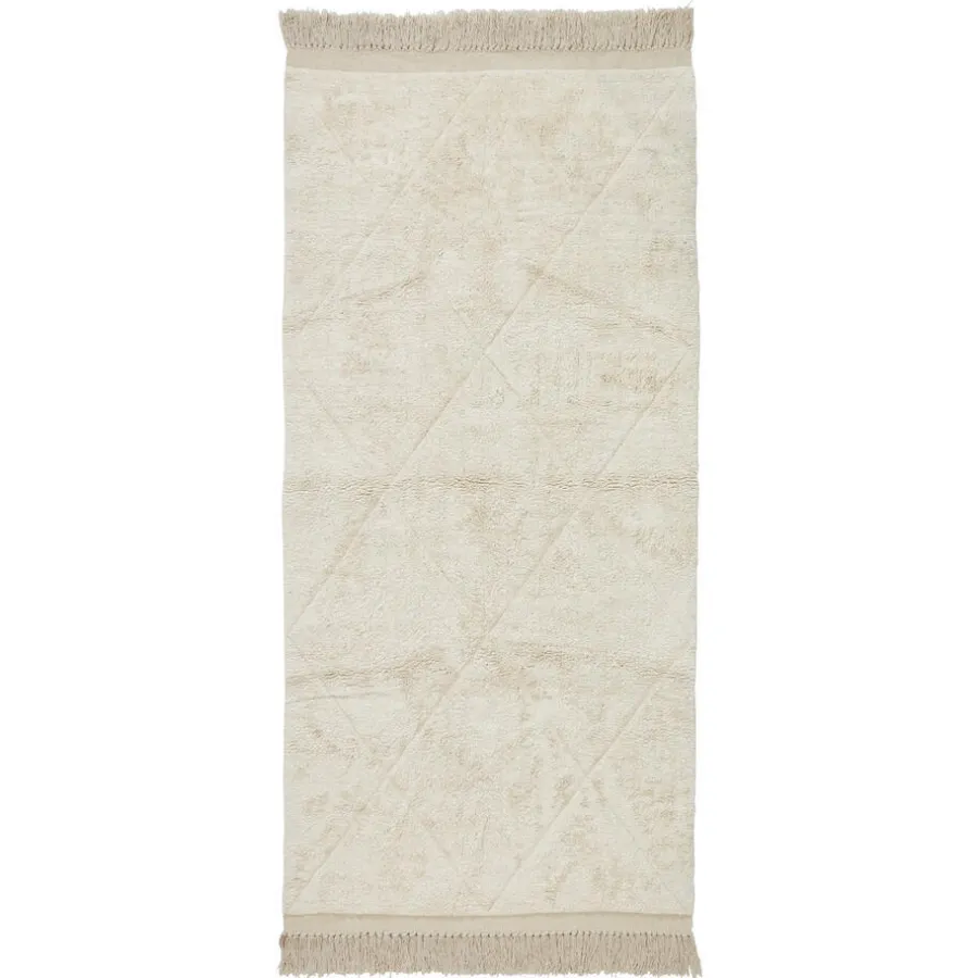 Kwantum Vloerkleden|Vloerkleden Woonkamer*Vloerkleed Tiwi Wit 80x180 Cm 080X180CM