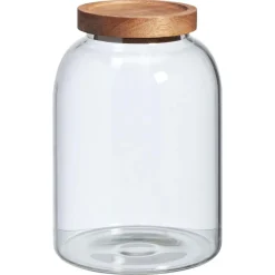 Kwantum Voorraadpotten & Blikken*Voorraadpot Acacia Transparant ø 13x19 Cm Ø013X019CM
